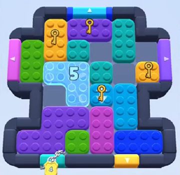 Color Block Jam level 495 / 908 / 1389: screenshot of the board