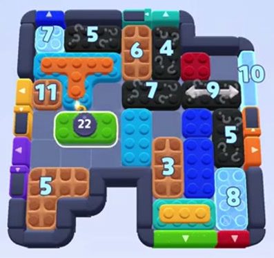 Color Block Jam level 1340: screenshot of the board