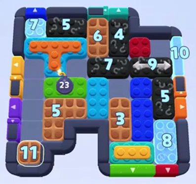 Color Block Jam level: screenshot of the board
