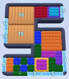 Color Block Jam level: screenshot of the board