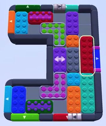 Color Block Jam level 1193 / 1191: screenshot of the board