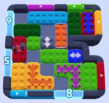 Color Block Jam level 1118 / 1135 / 1732: screenshot of the board