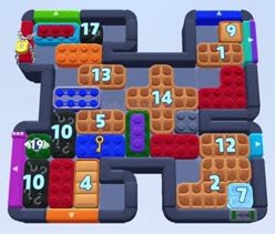 Color Block Jam level: screenshot of the board