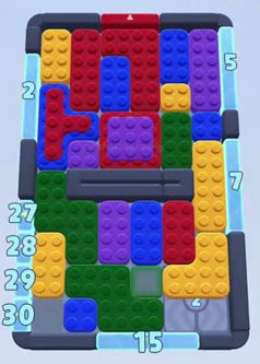 Color Block Jam level: screenshot of the board