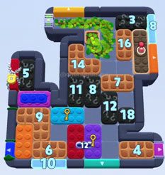 Color Block Jam level 1642 / 2553: screenshot of the board