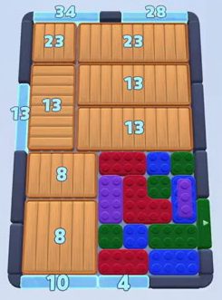 Color Block Jam level 147: screenshot of the board
