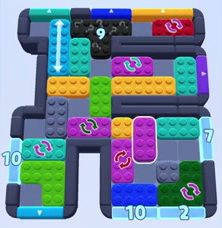 Color Block Jam level 1274 / 1265 / 1268: screenshot of the board