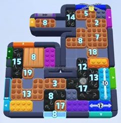 Color Block Jam level: screenshot of the board