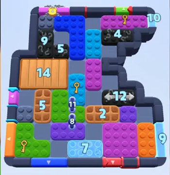 Color Block Jam level 1180 / 2083: screenshot of the board