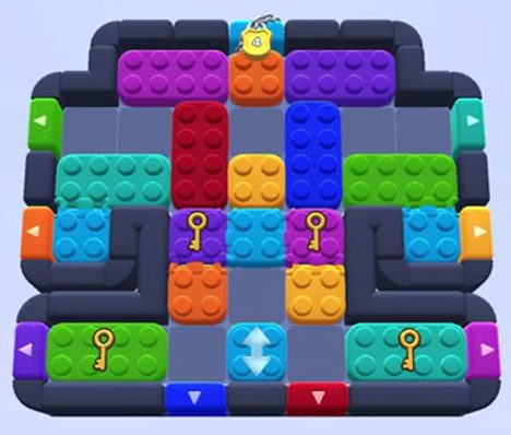 Color Block Jam level 1126 / 1122: screenshot of the board