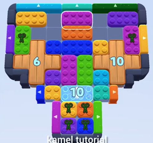 Color Block Jam level 285: screenshot of the board