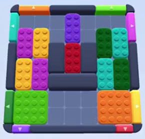 Color Block Jam level 33: screenshot of the board