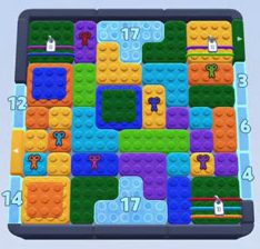 Color Block Jam level 226: screenshot of the board