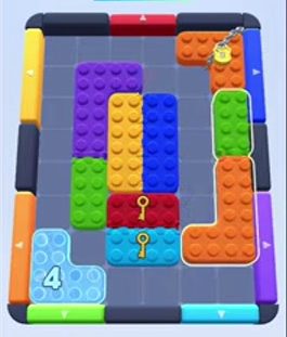 Color Block Jam level 57: screenshot of the board