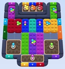 Color Block Jam level 1203: screenshot of the board