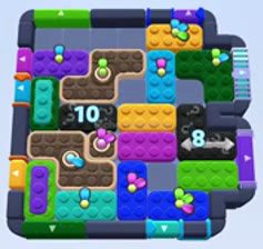Color Block Jam level: screenshot of the board