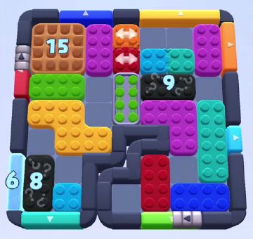 Color Block Jam level 1209 / 2110: screenshot of the board