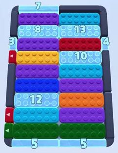 Color Block Jam level: screenshot of the board
