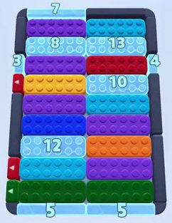 Color Block Jam level: screenshot of the board