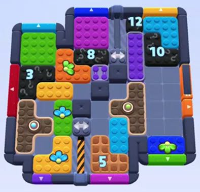 Color Block Jam level 1441 / 1446 / 2350 / 2355: screenshot of the board