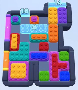 Color Block Jam level 440 / 834 / 1334: screenshot of the board