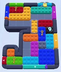 Color Block Jam level: screenshot of the board