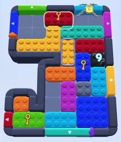 Color Block Jam level: screenshot of the board