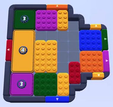 Color Block Jam level: screenshot of the board