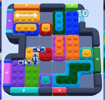 Color Block Jam level 696 / 1641: screenshot of the board