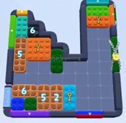 Color Block Jam level: screenshot of the board