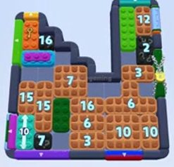 Color Block Jam level: screenshot of the board