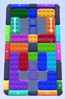 Color Block Jam level 207 / 595 / 1045: screenshot of the board