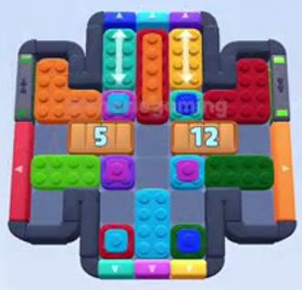 Color Block Jam level 372 / 458 / 766 / 1266: screenshot of the board