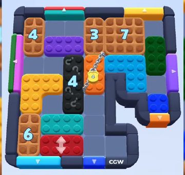 Color Block Jam level 951 / 952 / 1878: screenshot of the board