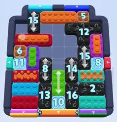 Color Block Jam level: screenshot of the board