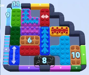 Color Block Jam level 1053 / 1956: screenshot of the board