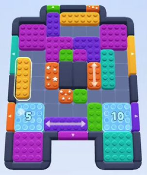 Color Block Jam level 236 / 624 / 1074: screenshot of the board