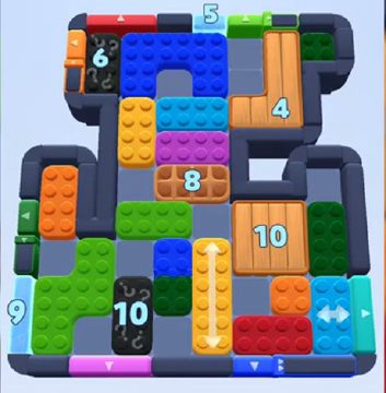 Color Block Jam level 1192 / 1190 / 2095: screenshot of the board