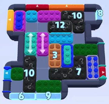 Color Block Jam level 1244 / 1240 / 2138: screenshot of the board