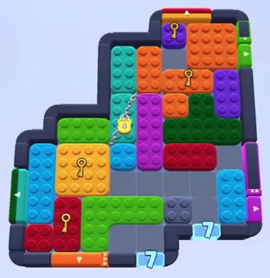 Color Block Jam level 1442 / 1439: screenshot of the board