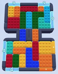 Color Block Jam level: screenshot of the board