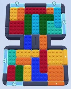 Color Block Jam level: screenshot of the board