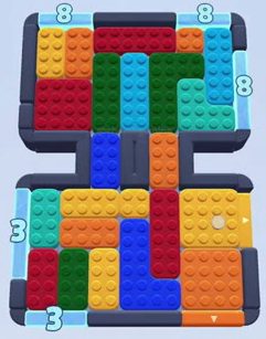 Color Block Jam level 236: screenshot of the board