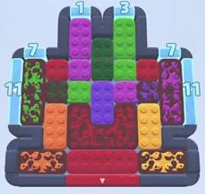 Color Block Jam level: screenshot of the board