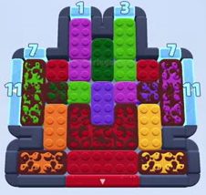 Color Block Jam level 1705 / 2712: screenshot of the board
