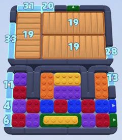 Color Block Jam level: screenshot of the board