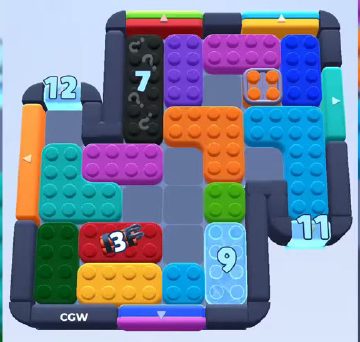 Color Block Jam level 950 / 1889: screenshot of the board