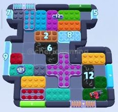 Color Block Jam level 1025: screenshot of the board