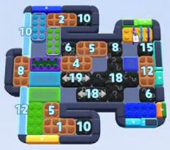 Color Block Jam level 1511 / 2421: screenshot of the board