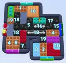 Color Block Jam level: screenshot of the board